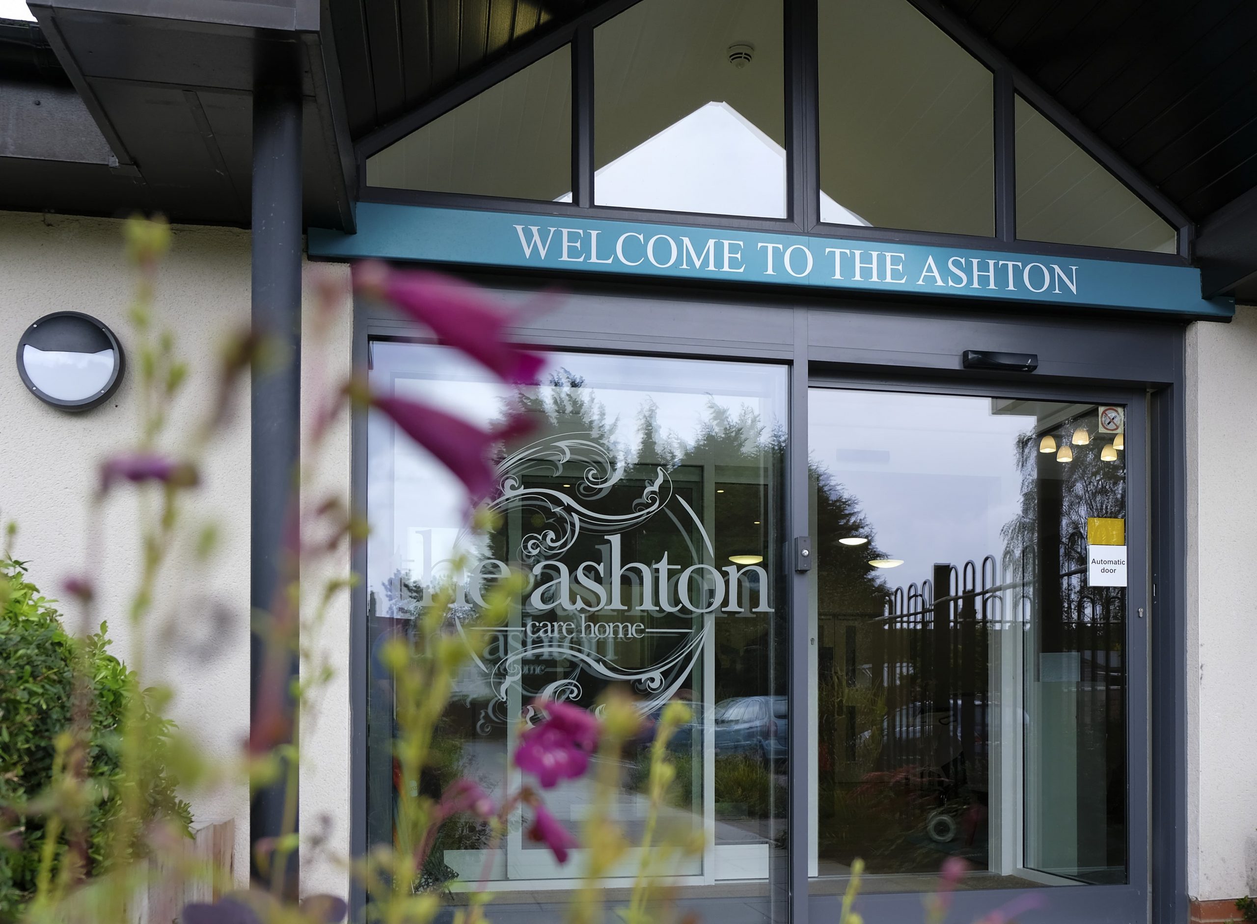 The entrance of our care home, The Ashton.