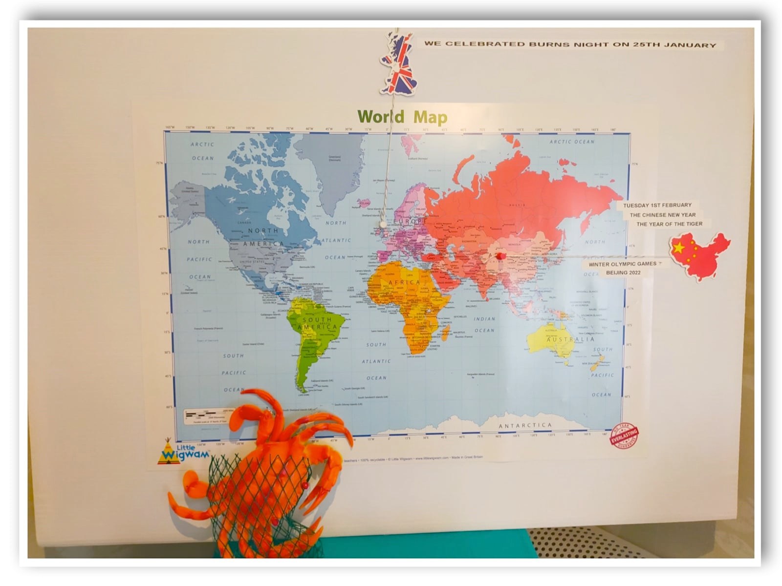 World map at The Ashton