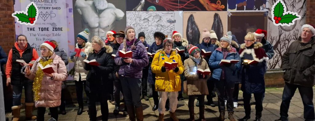 residents singing carols