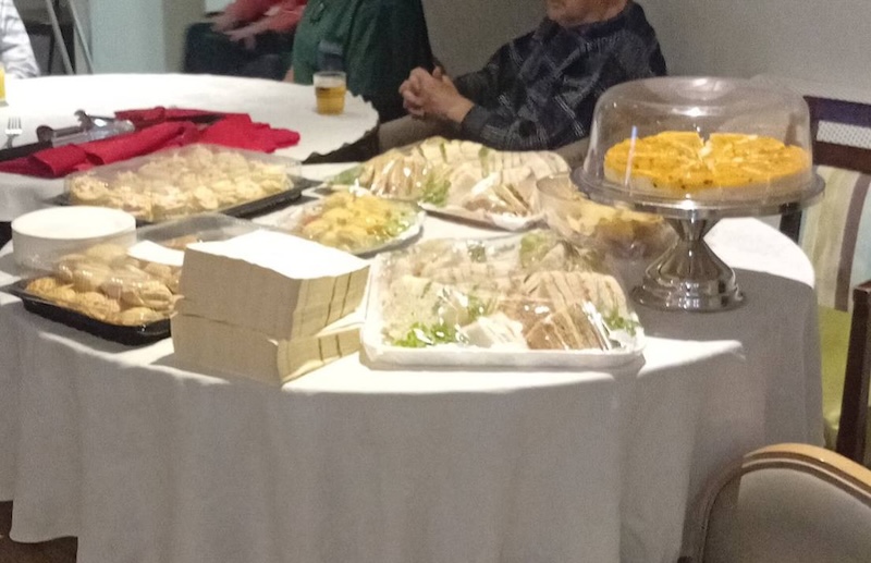 A variety of snacks for a new years party