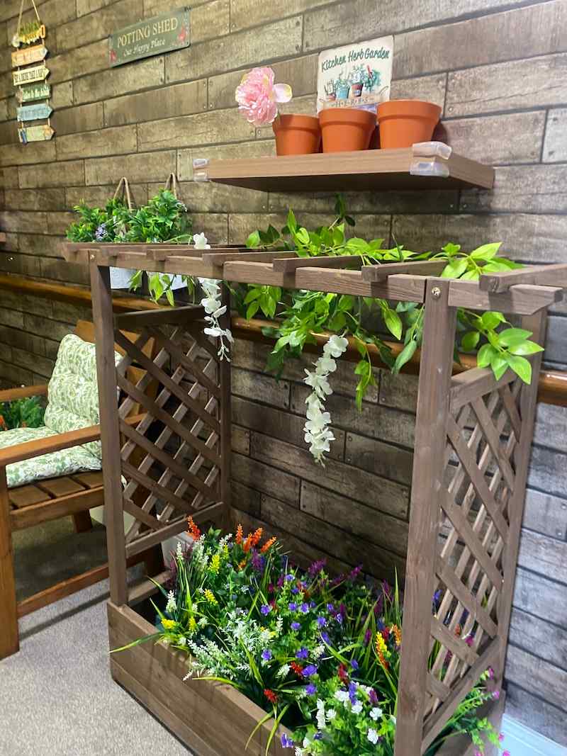 garden station on our dementia community in leicestershire