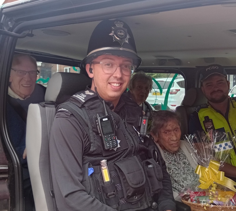 police officer smiling